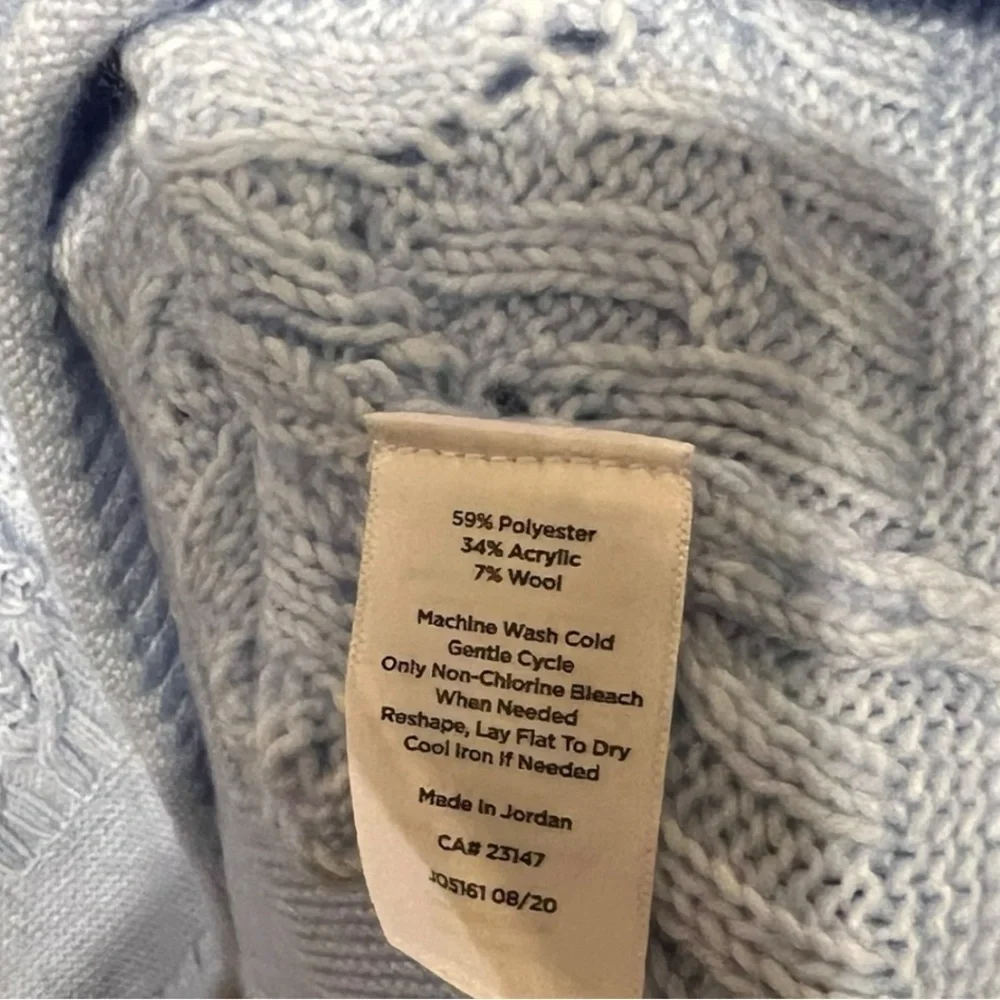 Talbots Light Blue Textured Crewneck Sweater – Size XL